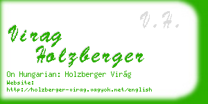 virag holzberger business card